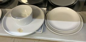 White Ceramic Plates and Bowl