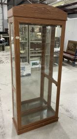 75"h., 30"w. Oak Finish Display Cabinet