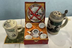 China Porcelain Mugs and Tea Set