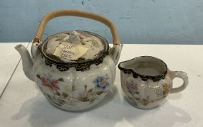 China Porcelain Tea Pot and Creamer