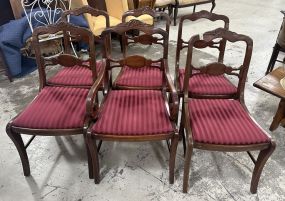 Six Duncan Phyfe Mahogany Carved Dining Chairs