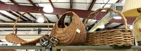 Three Assorted Woven Decorative Baskets