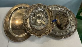 Assorted Silver Plate Serving Trays