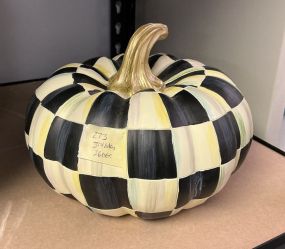 MacKenzie Childs Courtly Check Pumpkin 6"dia