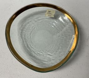 9"  Annieglass Roman Antique Wok Bowl