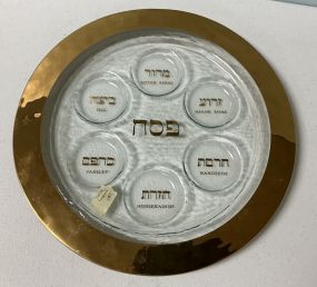 15.5 Annieglass Judaica Seder Plate