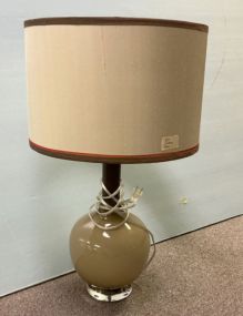 Mid Century Style Glass Beehive Table Lamp