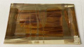 Alex Marshall Signed Ceramic Brown Platter 17"w