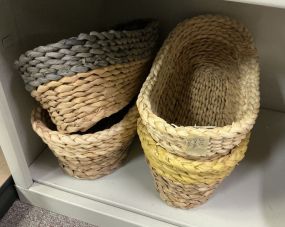 Four Decorative Woven Baskets