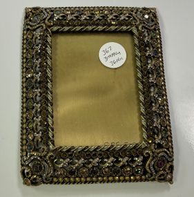 Jay Strongwater Rhinestone 
 Enameled Picture Frame 7"