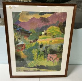 Augusto Giacometti Framed Print 28"h., 22'w