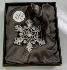 L Objet Snowflake 1st Edition Silver Tone Ornament