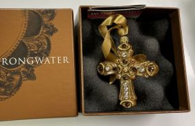 Jay Strongwater Cross Ornament 3"