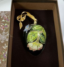 Jay Strongwater Painted Egg Ornament