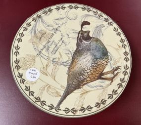 Pottery Barn Four Thanksgiving Bird Plates 8.5"