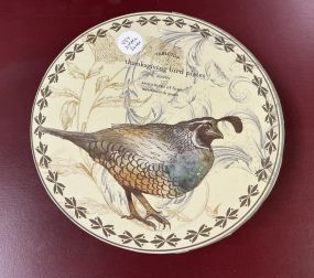 Pottery Barn Four Thanksgiving Bird Plates 8.5"