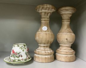 Candle Stands 11"h, and Yankee Candle