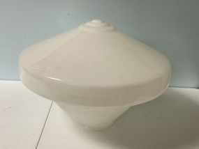 ART DECO MILK GLASS CEILING LIGHT SHADE