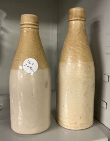 VTG Yellowware Stoneware Bottles