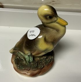 Signed William 1950's Glazed Ceramic Duckling