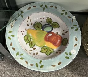 Heritage Mint BLACK Forest Fruits Large Round Pasta Bowl