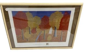 Theora Hamblett Walking, Meditating in the Woods Framed Poster