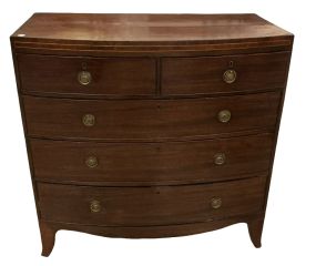 Early 19th Century Georgian Bowfront Chest of Drawers