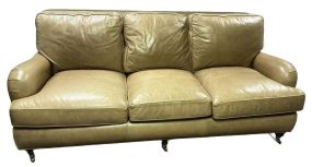 Hancock and Moore Sofa Leather Sofa 6'9