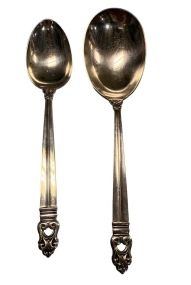 5.410 International Sterling Royal Danish Serving Spoons