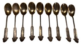 Meysan and Siedle 6.385 ozt Sterling 9 Spoons