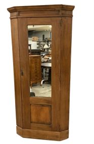 Nice Primitive Single Door Storage Corner Cabinet
