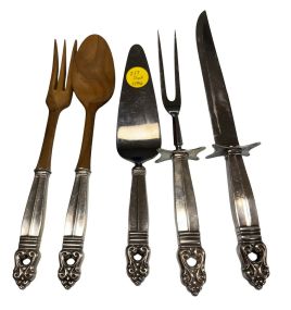 International Sterling Royal Danish Carving Set, Salad Set, Pie Server
