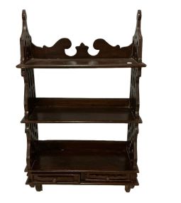 Chinese Chippendale Trinket Wall Shelf 36"h, 20"w