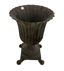 Cast Iron Footed Planter 19"h., 14"dia