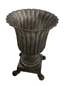 Cast Iron Footed Planter 19"h., 14"dia