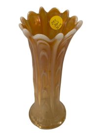 Carnival Glass Marigold Vase 9 1/2"h