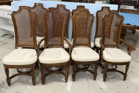 8 Thomasville Ceremony Collection Caned Back Dining Chairs