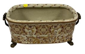 Amita Porcelain and Brass Planter