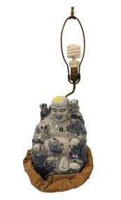 REPUBLIC ERA CHINESE FAMILLE ROSE BUDDHA 27"h