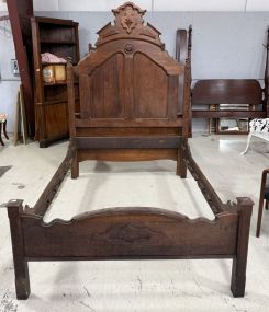 Antique Victorian Mahogany Bed 55" Full Size