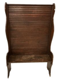 VTG Arts and Crafts Style Settle Bench 67"h., 42"w