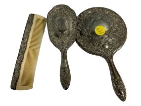 Silver Plate Vanity Set