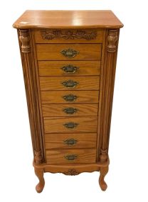 Modern Queen Anne Jewelry Armoire 42"h., 18"w