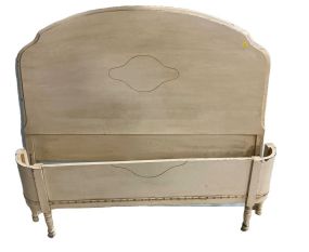 1920's Half Moon Painted Full Size Bed