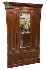 Antique English Single Door Armoire 80"h,. 43"w