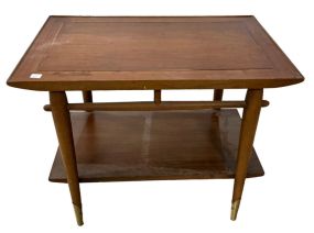 Mid Century Lane Two Tier Side Table 23"h, 29"w