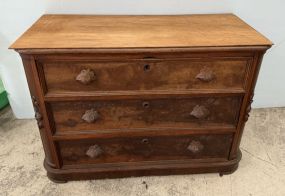 Antique Walnut Victorian Dresser, 30"h., 40"w
