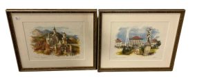 Pair of Vitschke Framed Prints 18"h., 21"w,