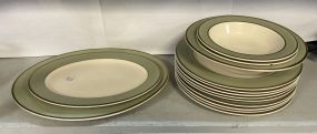 14pc Green Dish Set