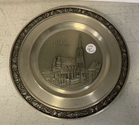 St. Stephen's Cathedral Pewter Plaque 8.5"d